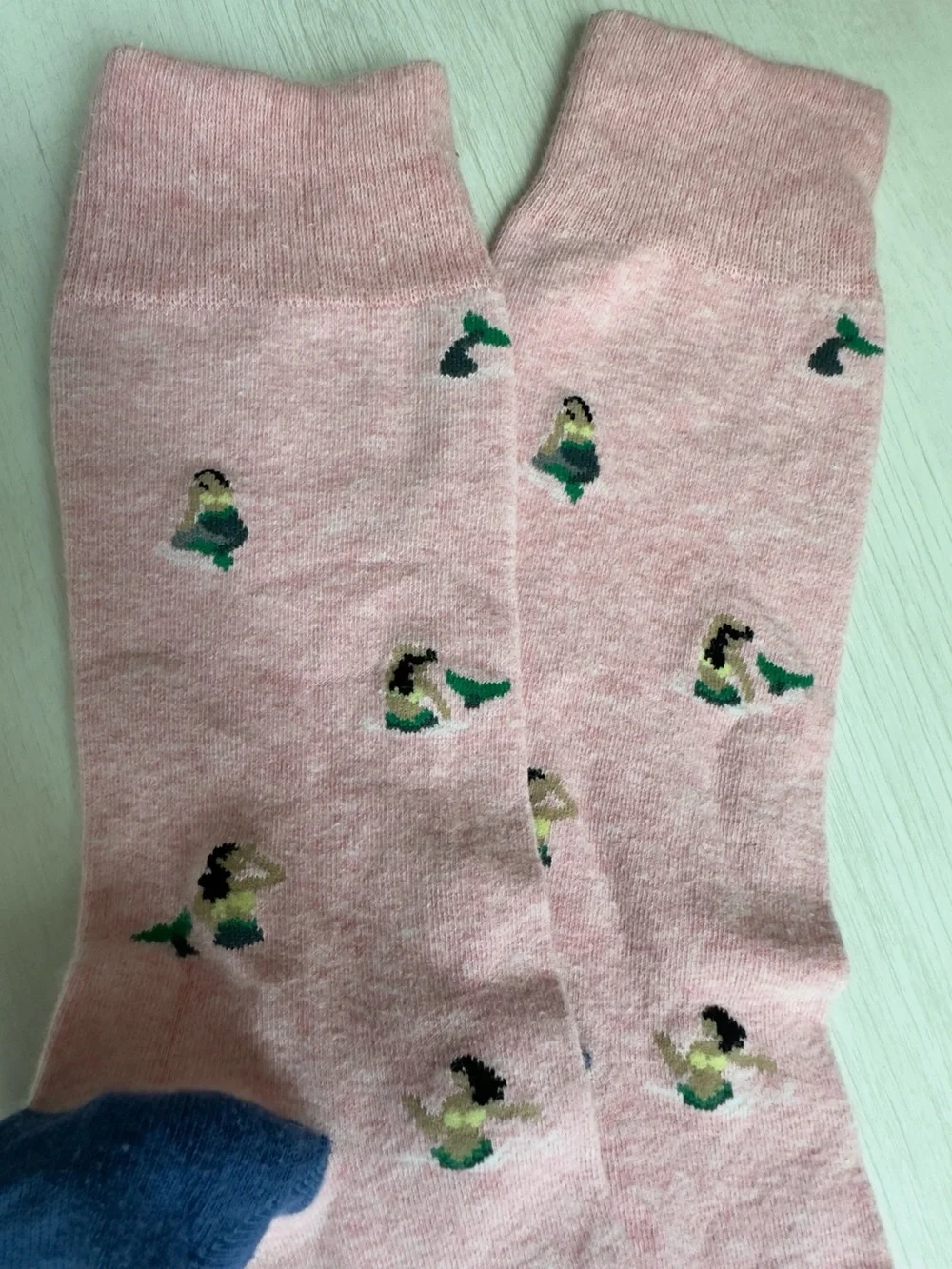 J.Crew Pink Mermaid Crew Socks